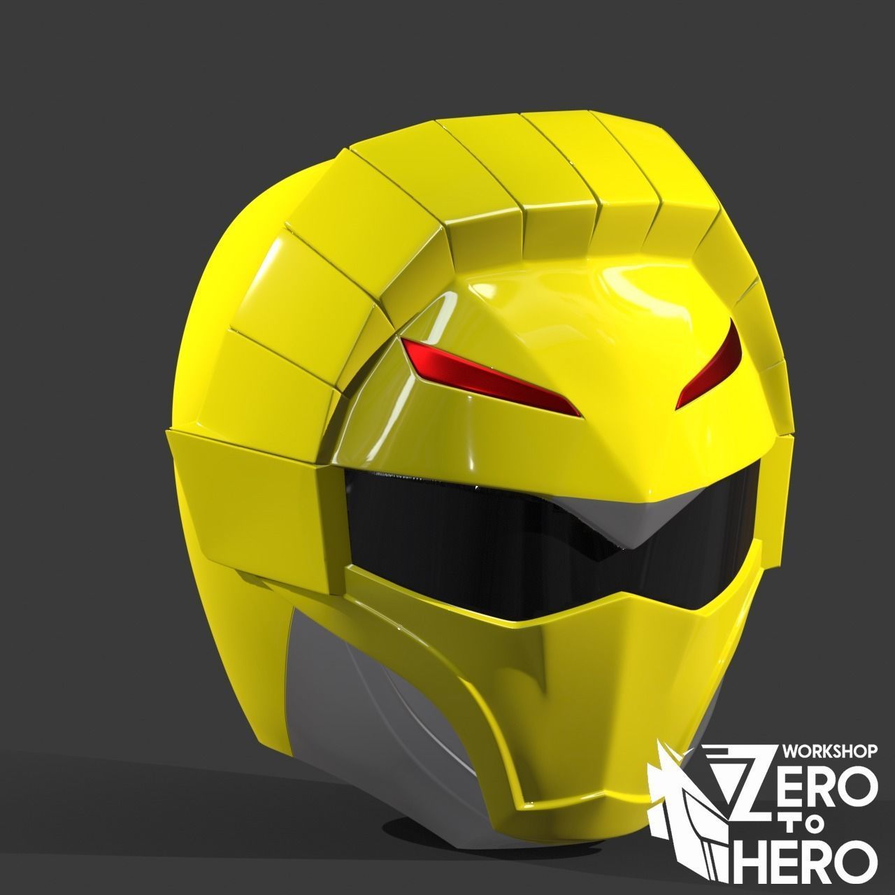 Doubutsu Sentai Zyuohger Yellow Helmet 3D print model_3