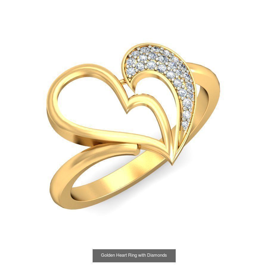 Exquisite Gold Rings Featuring a Brilliant Diamond  3D Model Collection_33