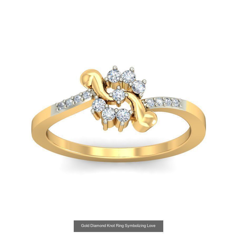 Exquisite Gold Rings Featuring a Brilliant Diamond  3D Model Collection_18