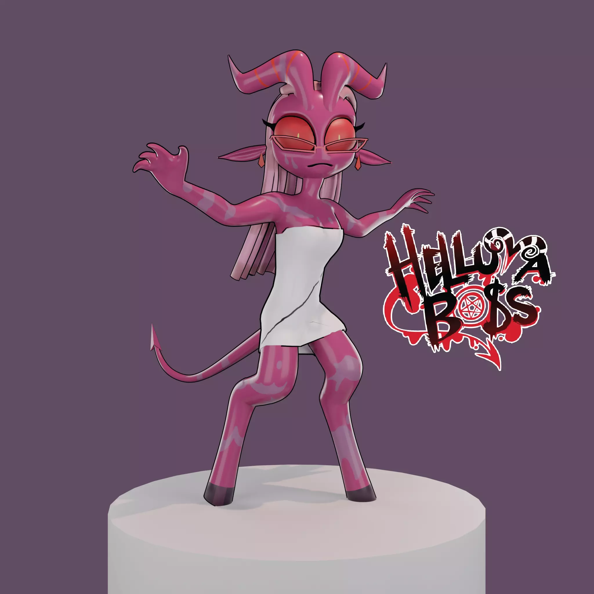 Helluva boss Myberry Low-poly 3D model_0