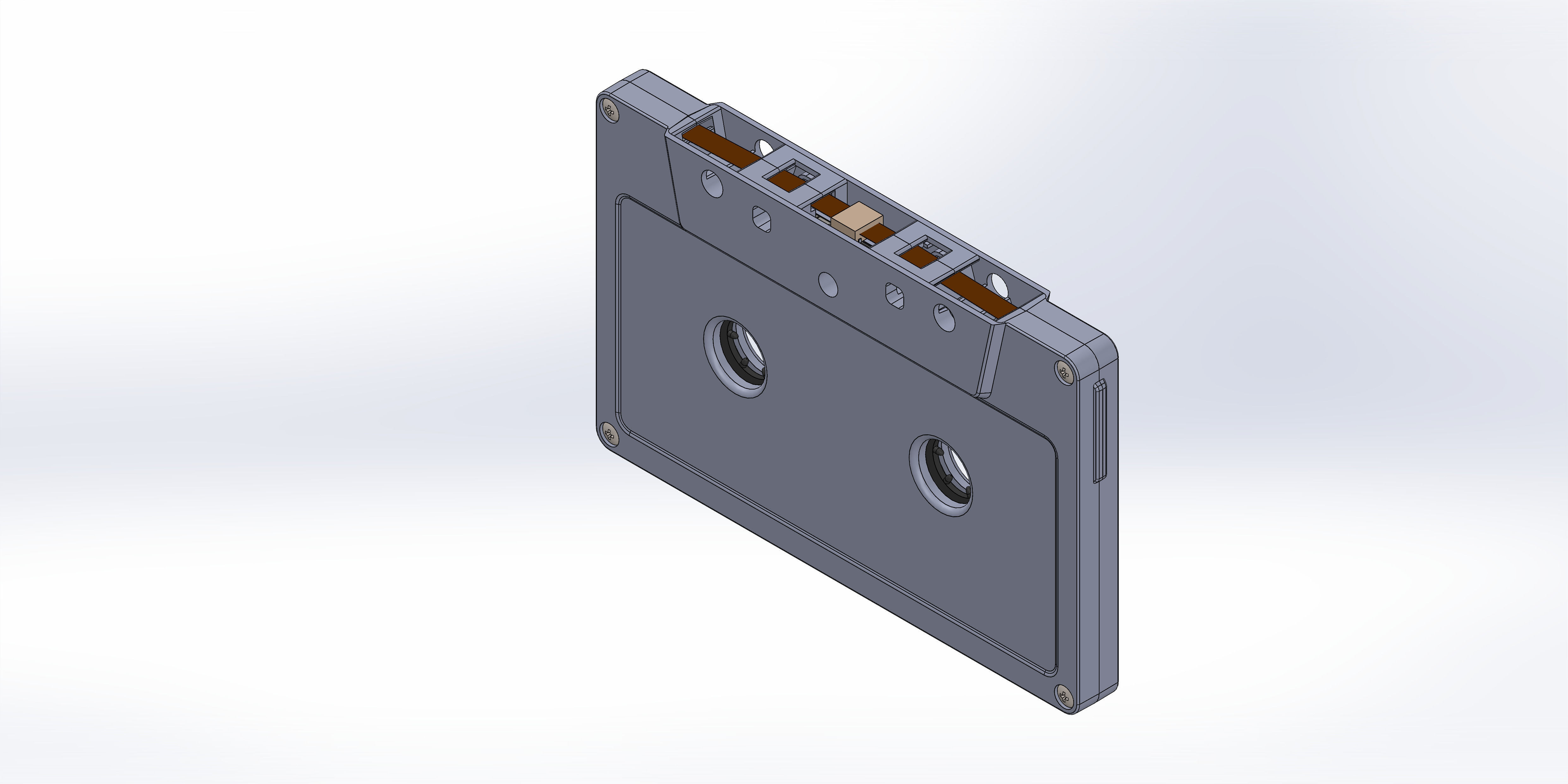 audio Cassettes 3D model_11