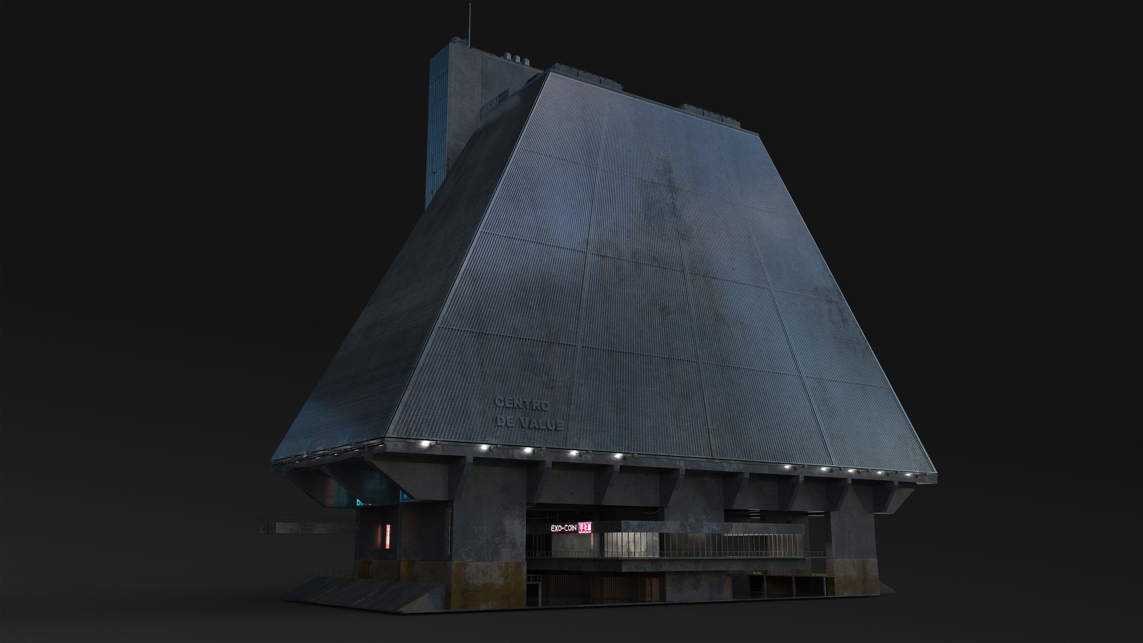 Brutalis Scifi Building 08 3D model_1