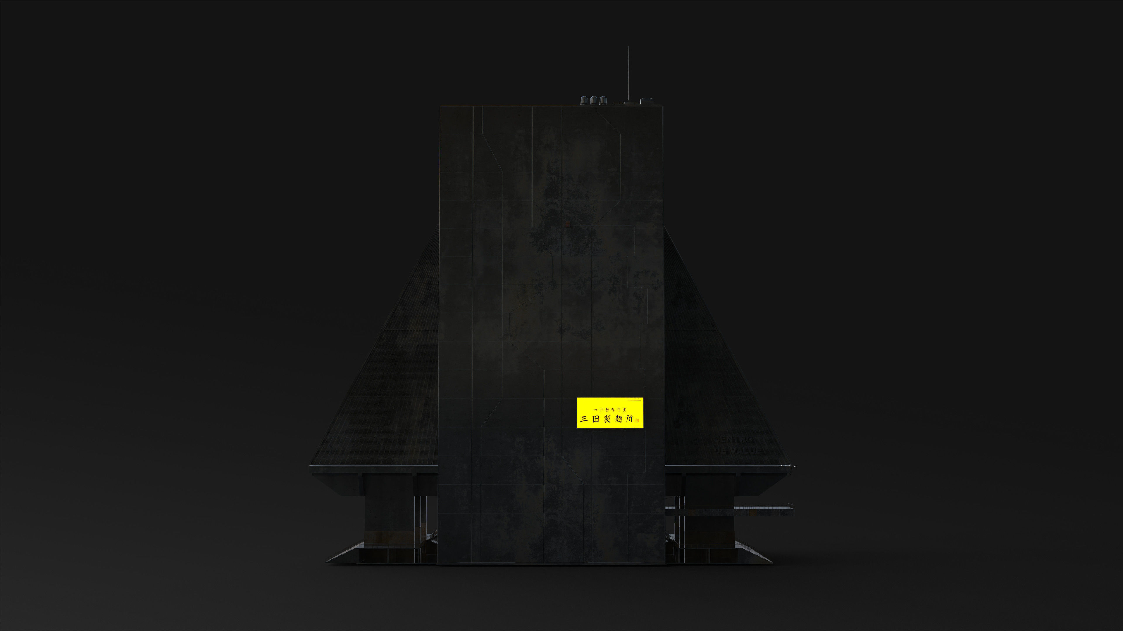 Brutalis Scifi Building 08 3D model_3