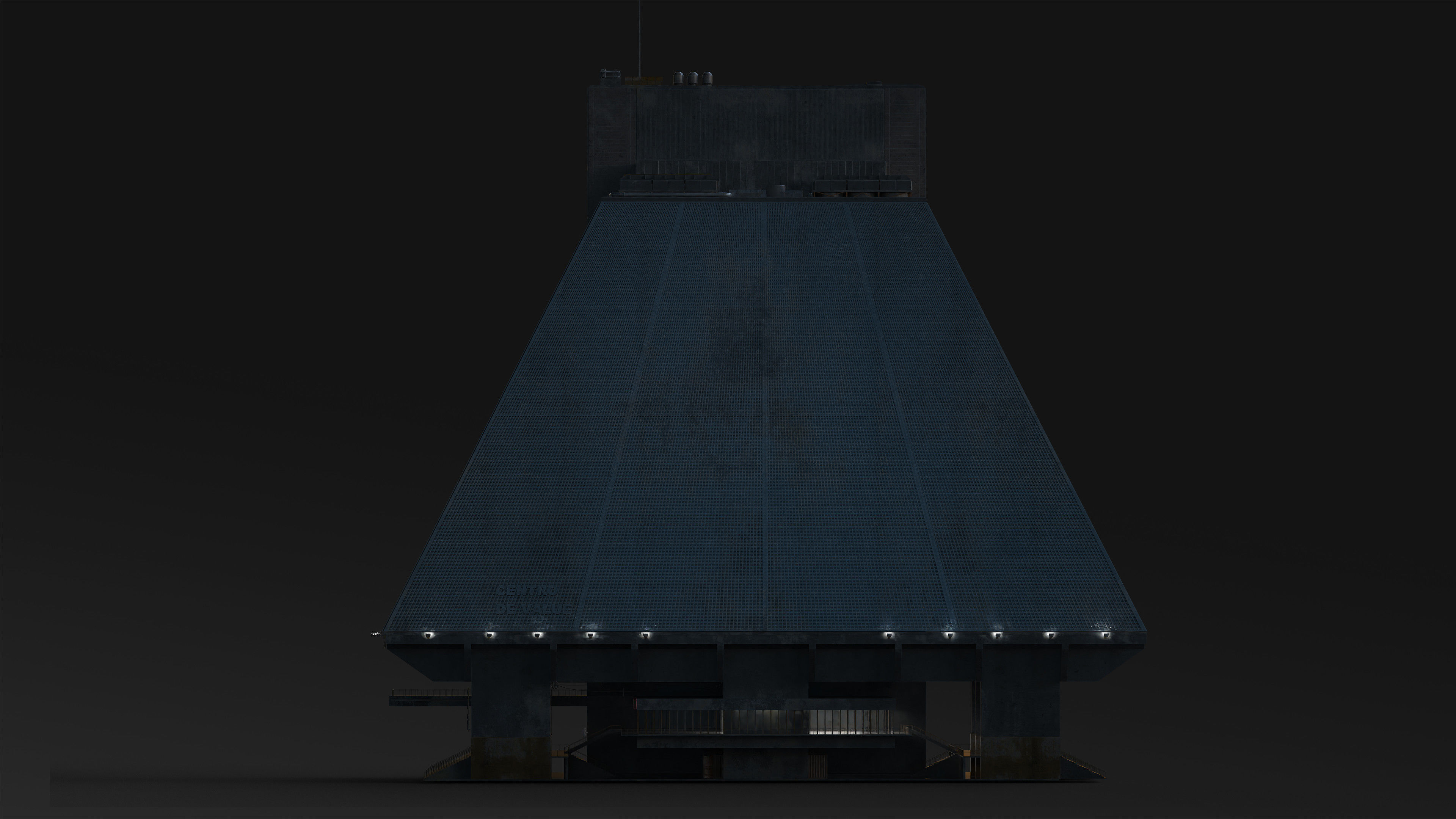 Brutalis Scifi Building 08 3D model_7