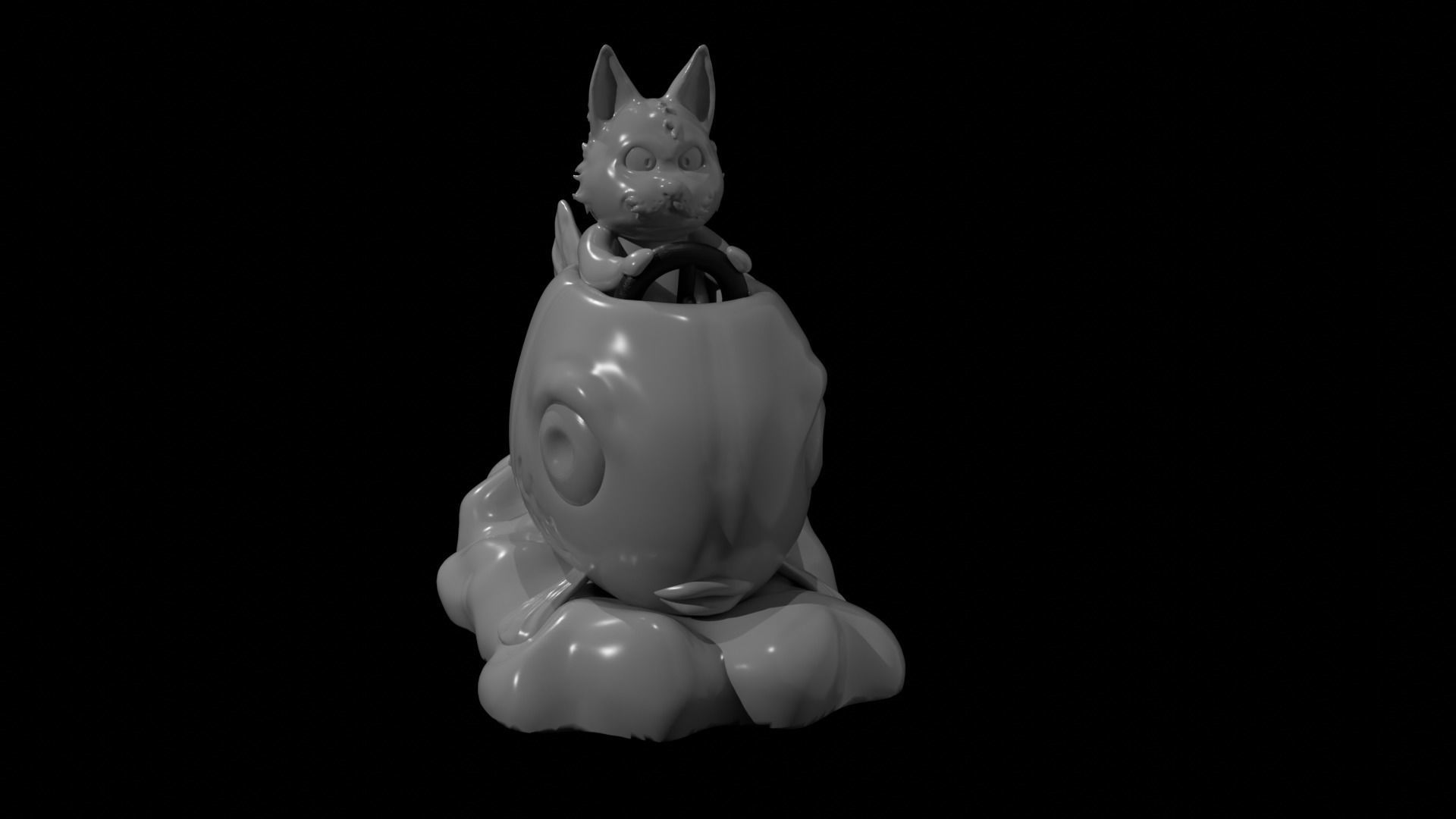 dog model high poly  3D print model_3