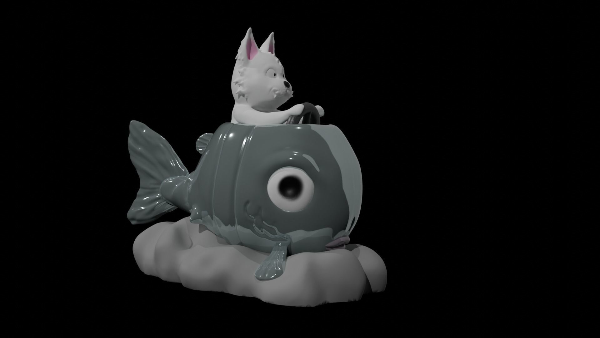 dog model high poly  3D print model_2