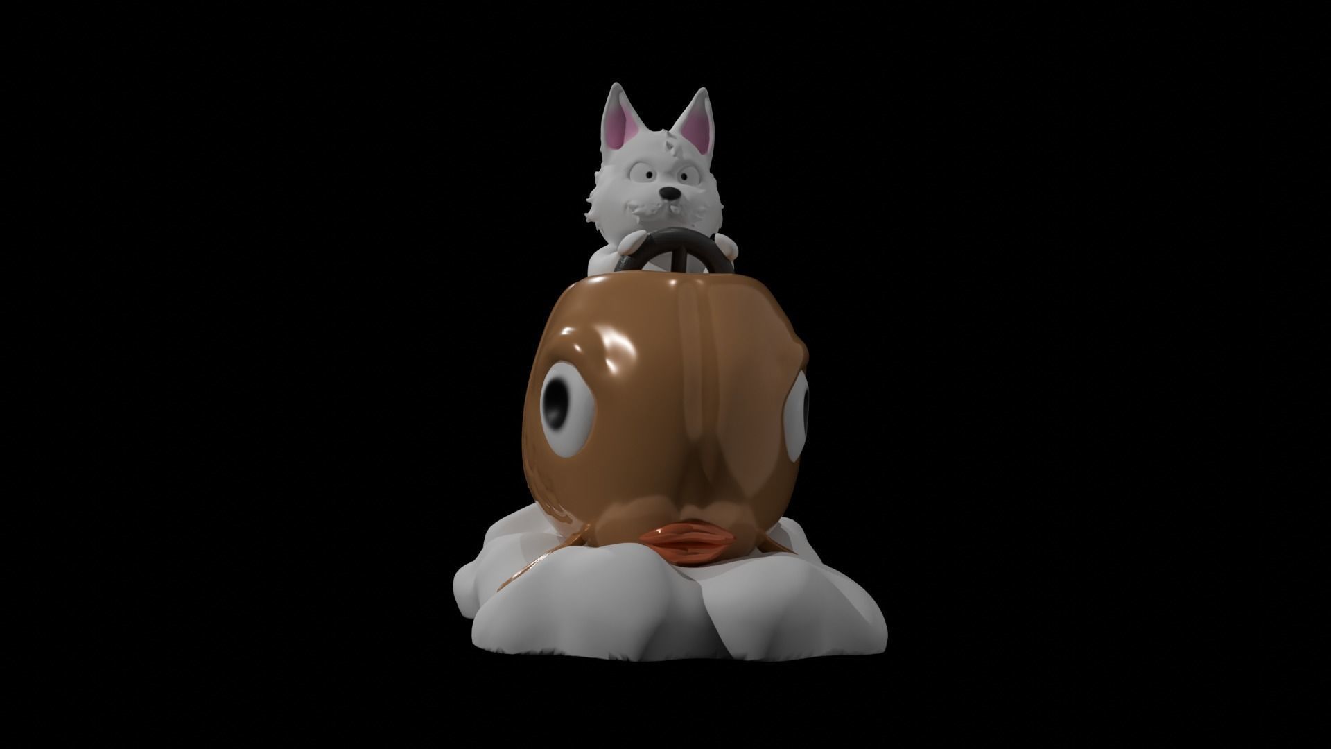 dog model high poly  3D print model_1