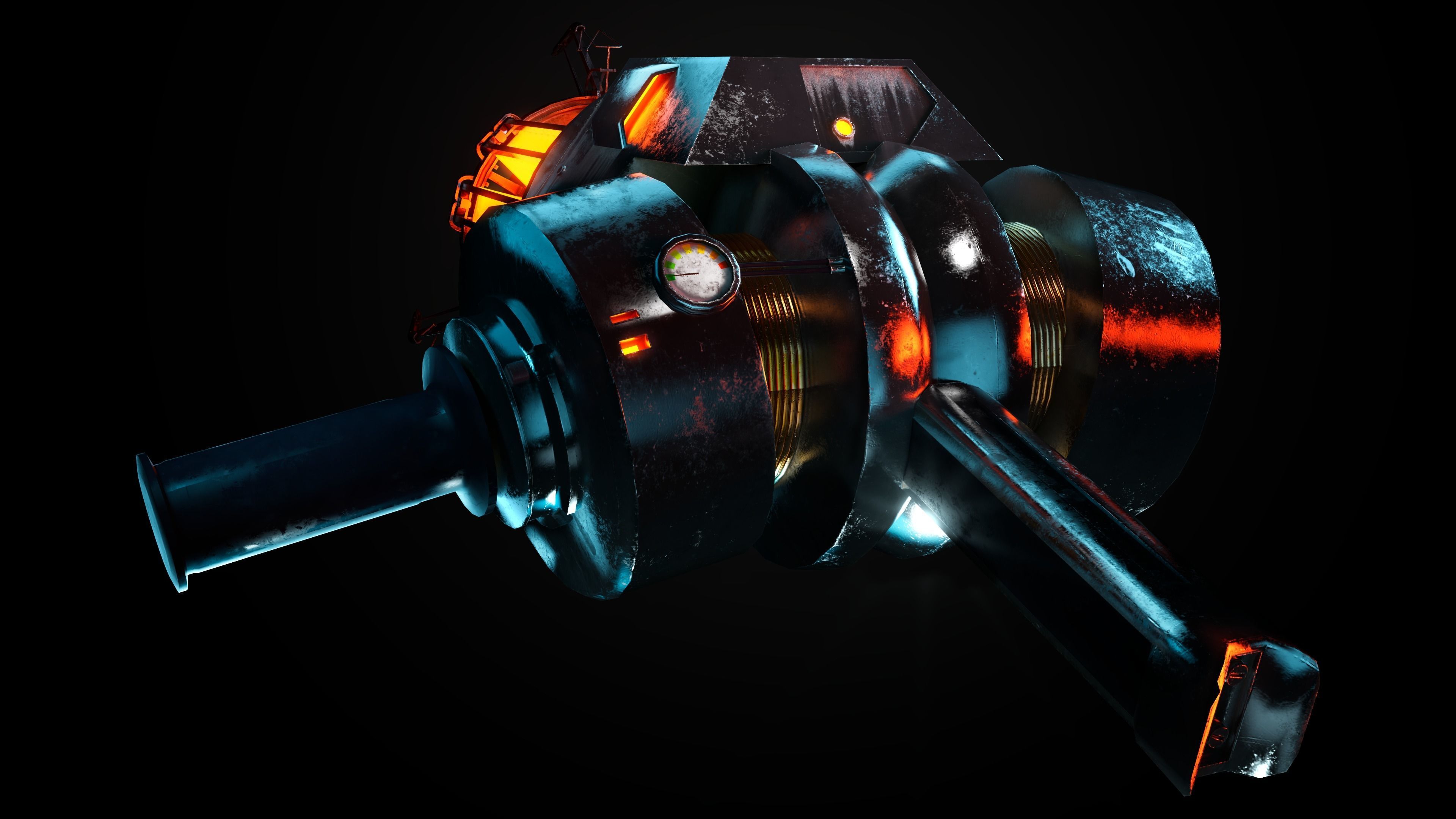 Gravity gun Free 3D model_2