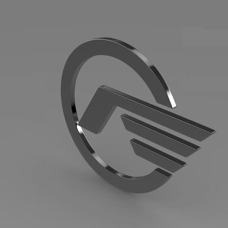 Astra logo 3D model_3