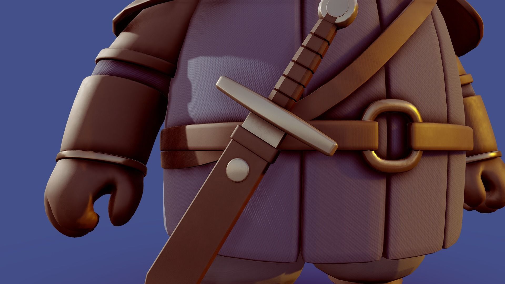 Baby Medieval Character 2 Low-poly 3D model_8