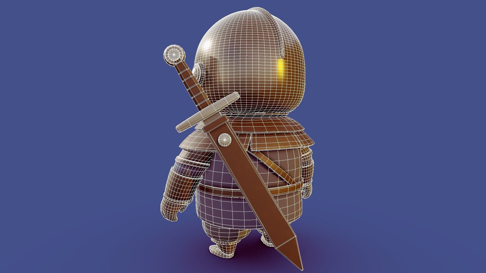 Baby Medieval Character 2 Low-poly 3D model_7