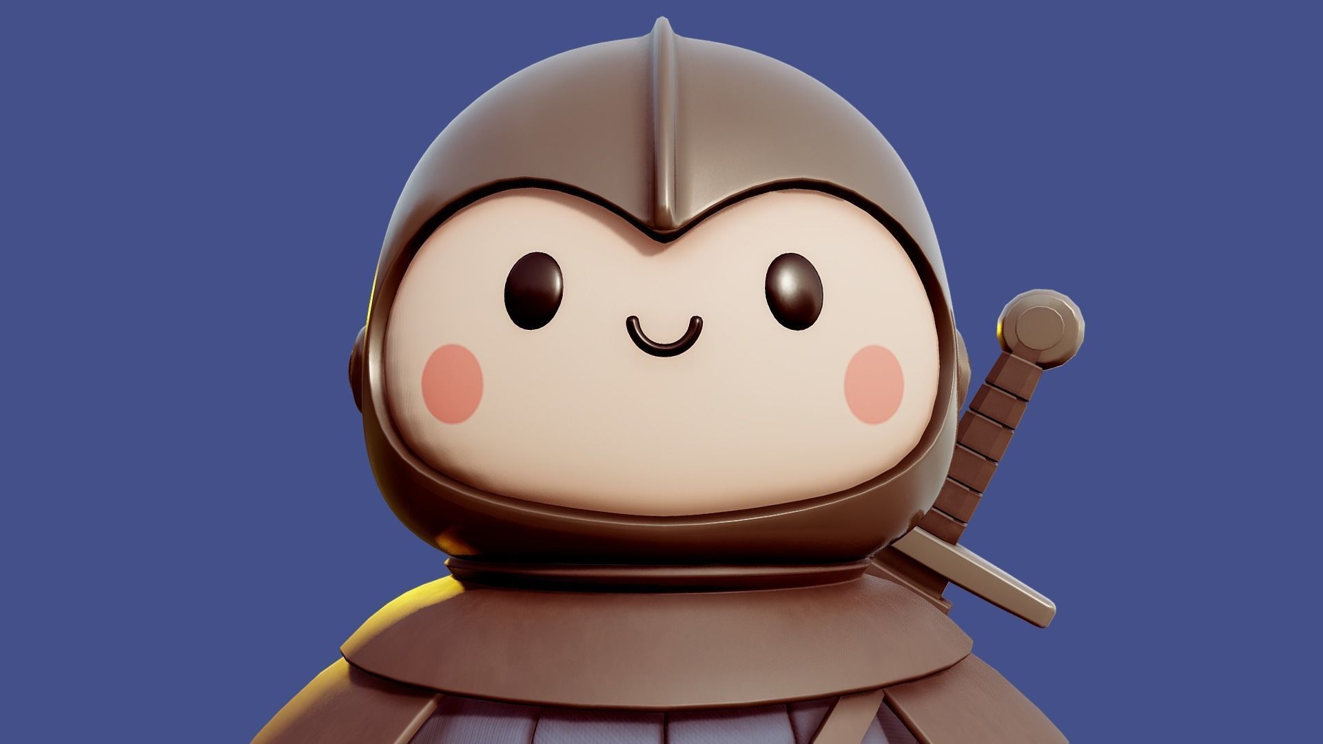 Baby Medieval Character 2 Low-poly 3D model_4