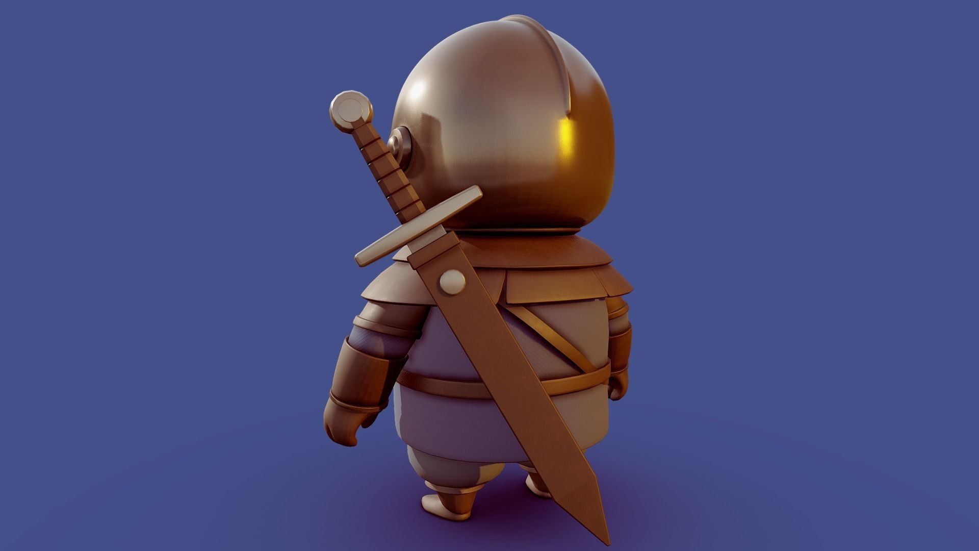 Baby Medieval Character 2 Low-poly 3D model_6