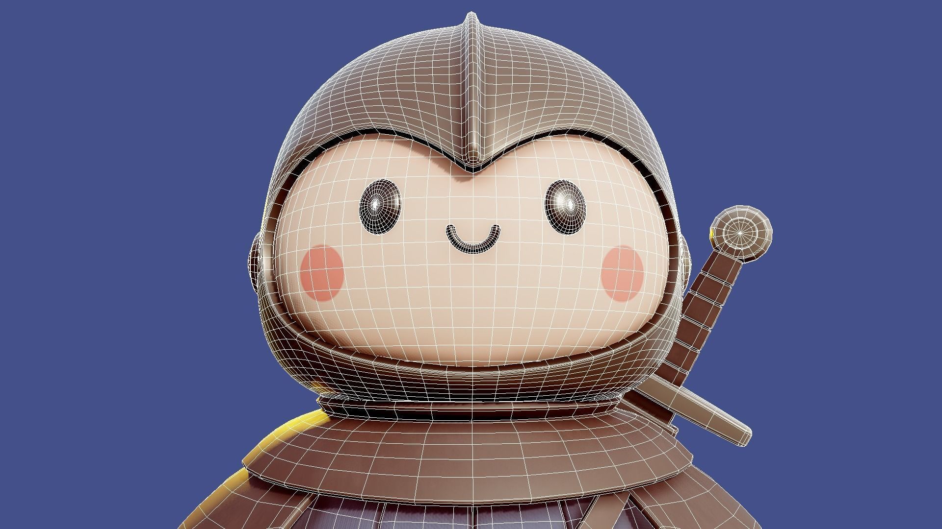 Baby Medieval Character 2 Low-poly 3D model_5