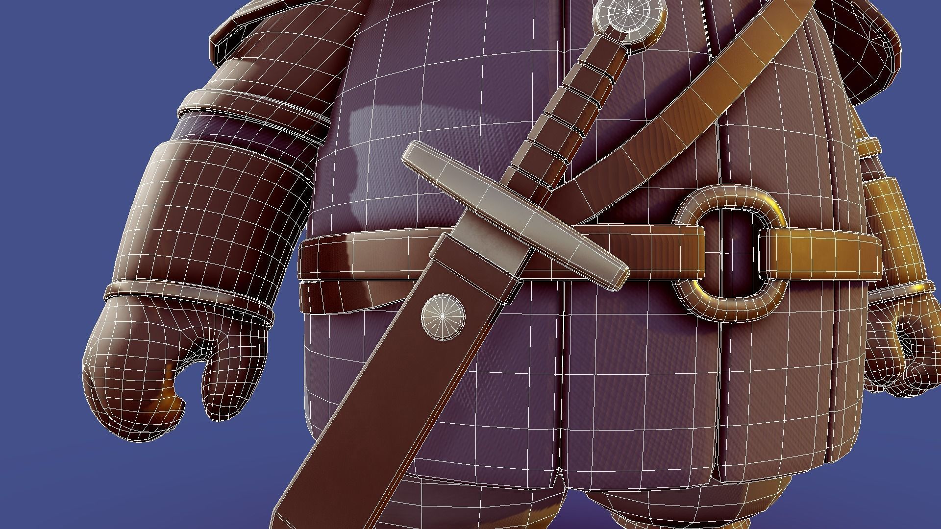 Baby Medieval Character 2 Low-poly 3D model_9