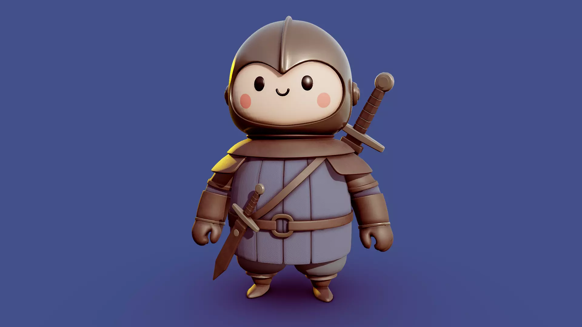Baby Medieval Character 2 Low-poly 3D model_0