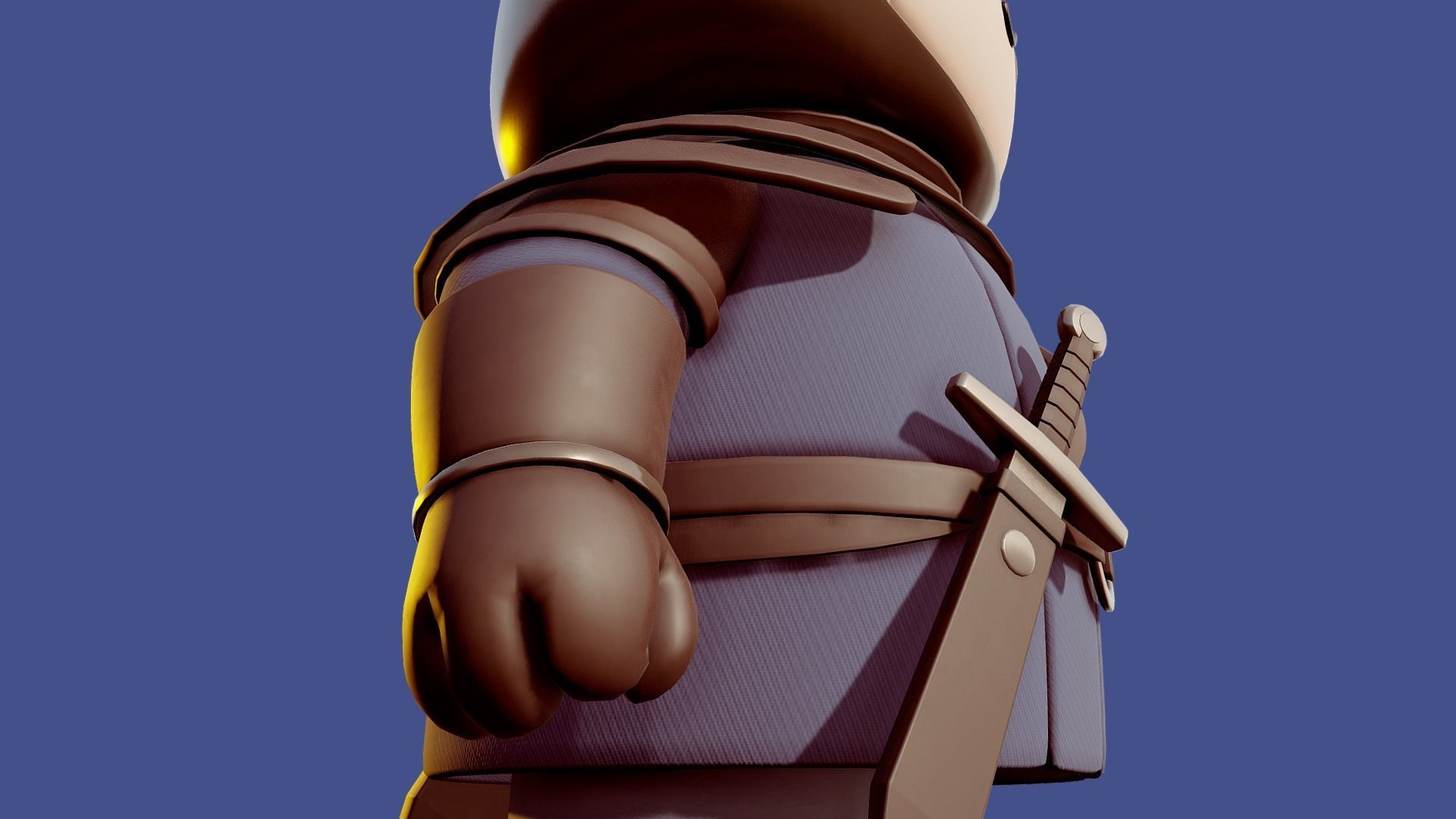 Baby Medieval Character 2 Low-poly 3D model_2