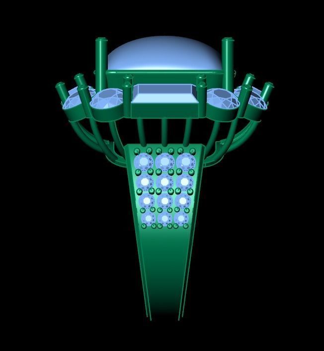 Emerald diamond cluster ring Free 3D print model_11