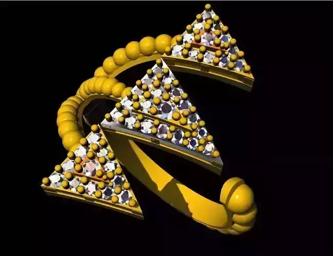 ladies stone ring 3dm file