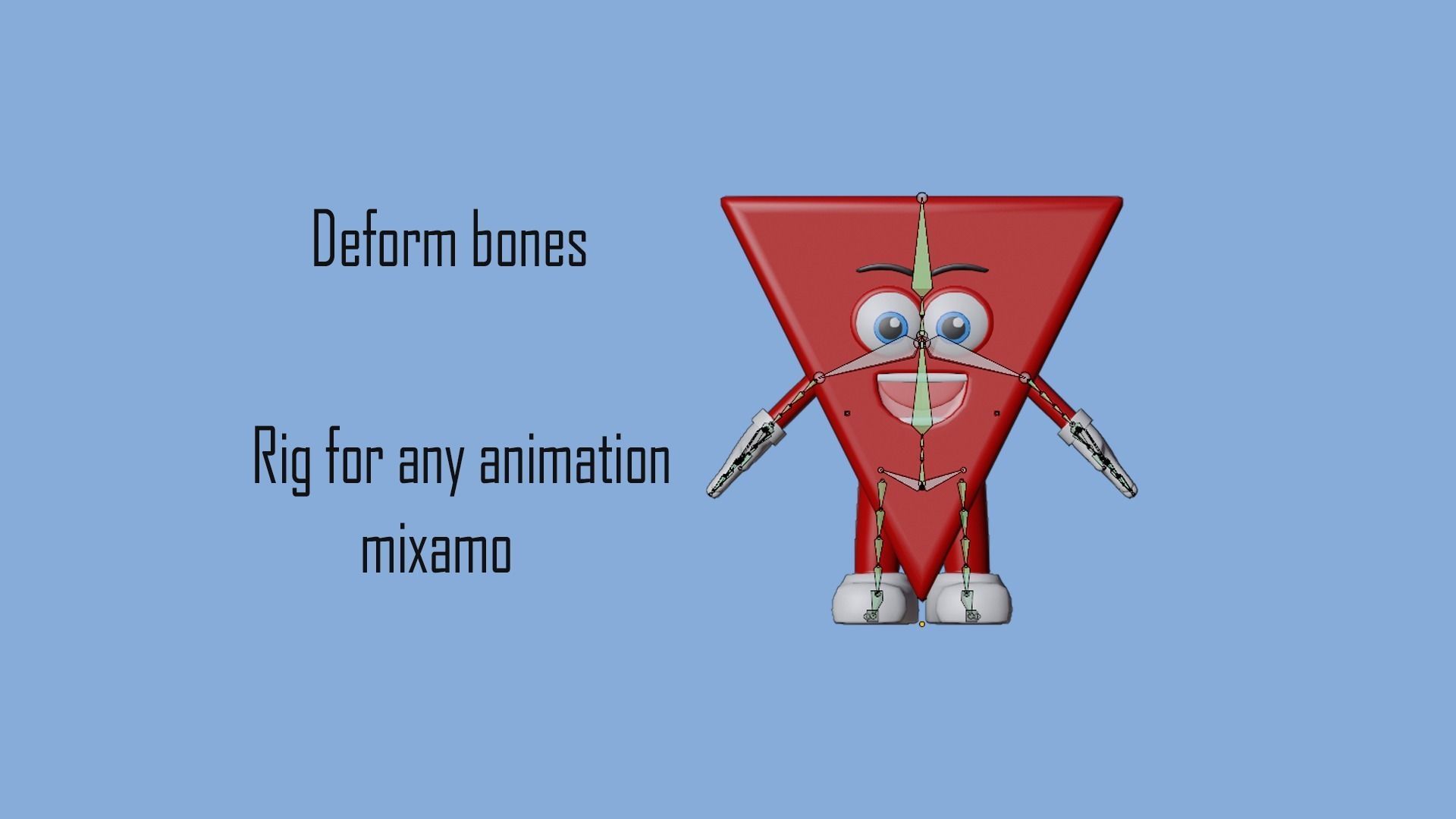 Cartoon character geometric figures Low-poly 3D model_8