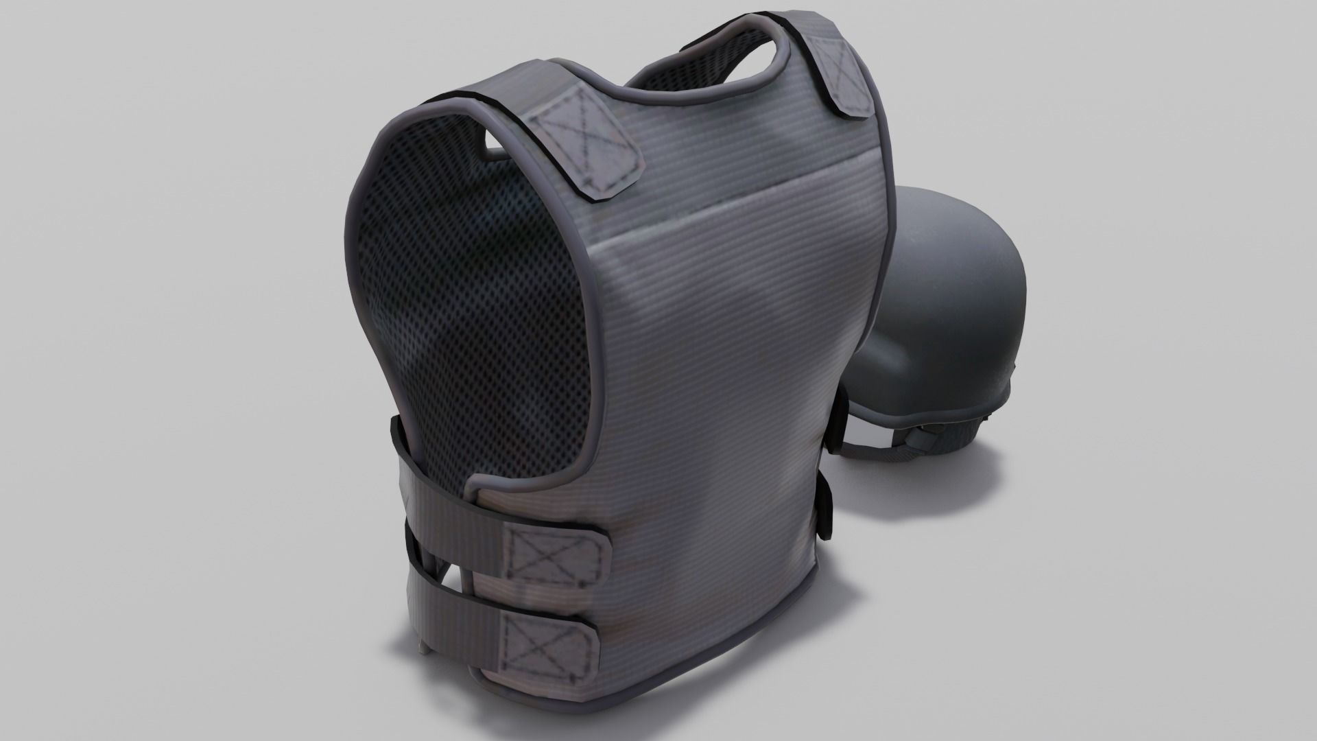  Armor Suit with Helmet 3D Model Low-poly 3D model_1