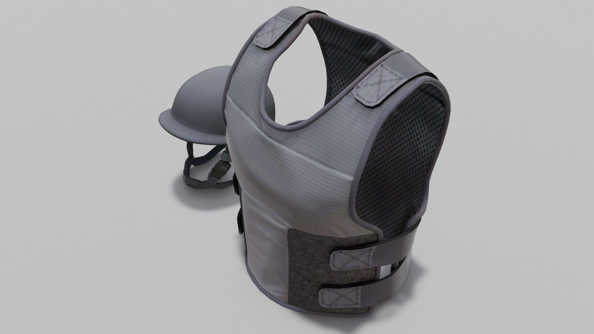  Armor Suit with Helmet 3D Model Low-poly 3D model_6