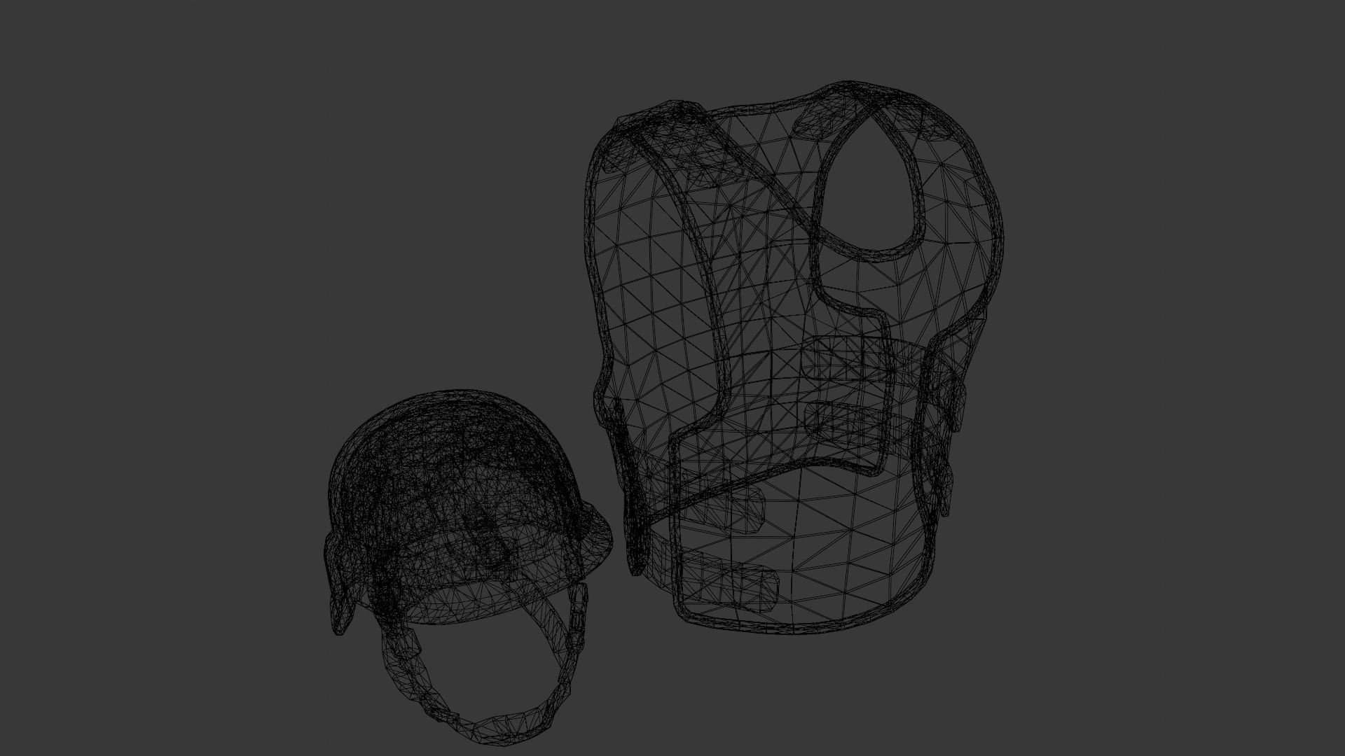  Armor Suit with Helmet 3D Model Low-poly 3D model_11