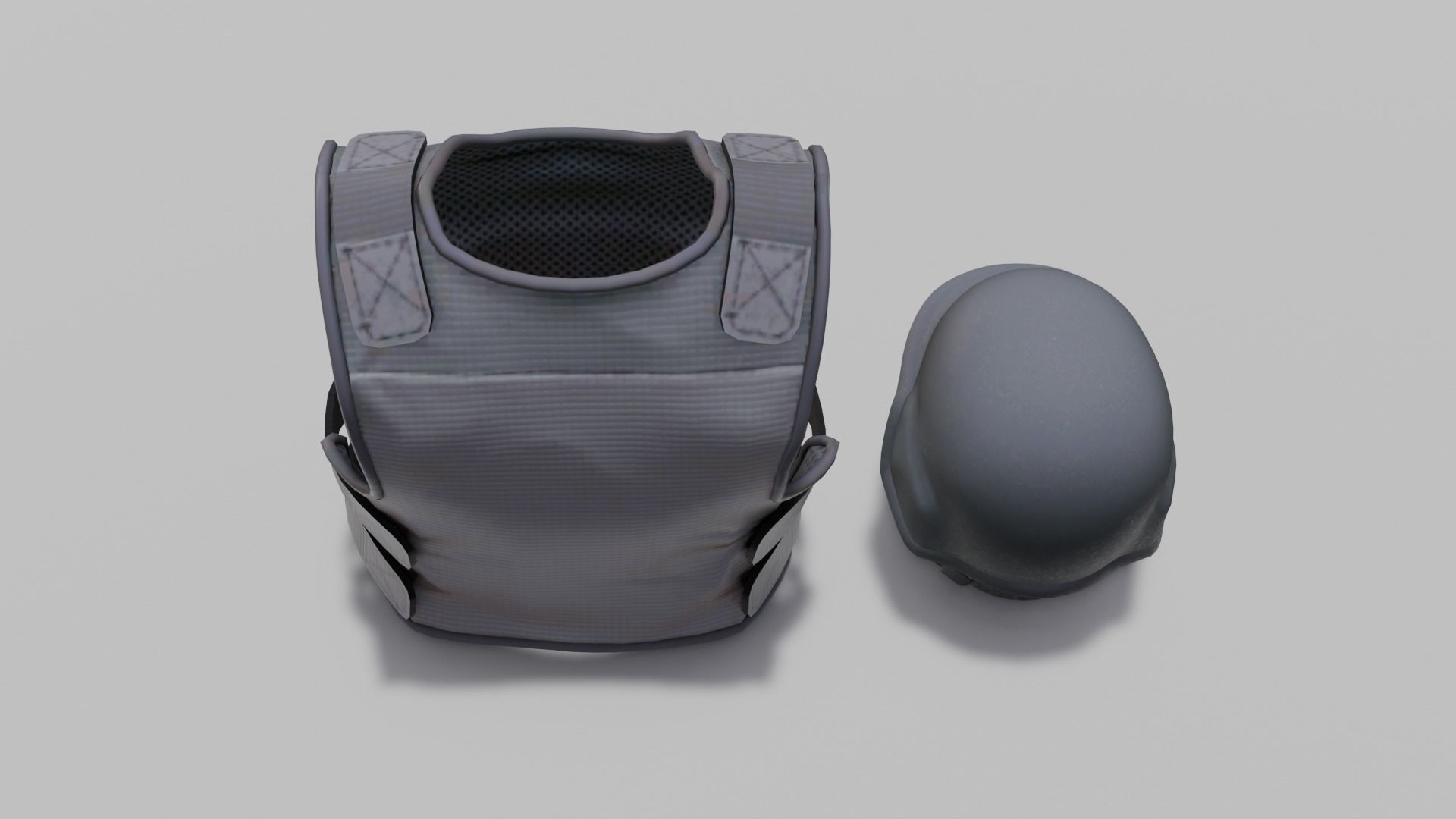  Armor Suit with Helmet 3D Model Low-poly 3D model_4