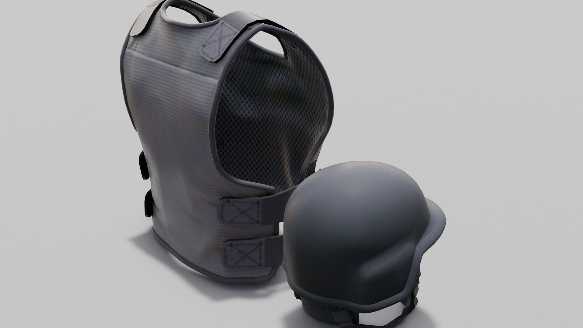  Armor Suit with Helmet 3D Model Low-poly 3D model_17