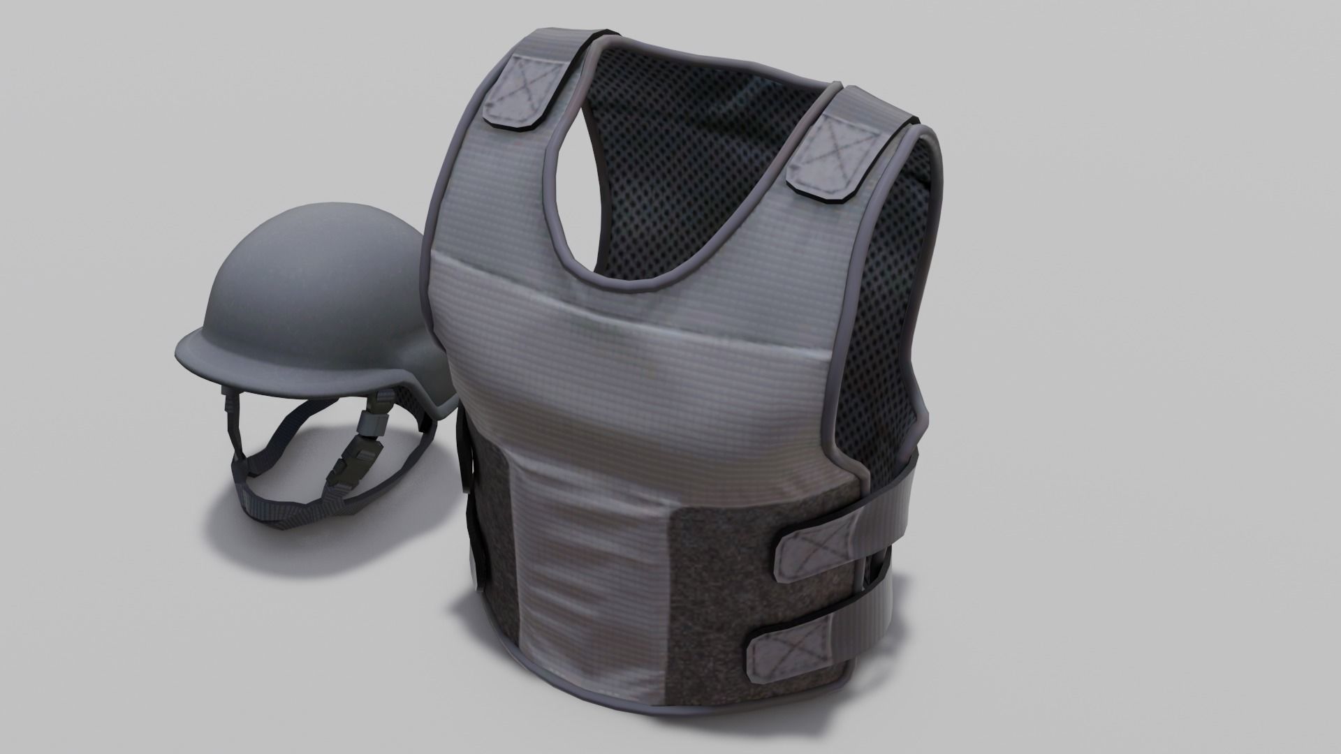  Armor Suit with Helmet 3D Model Low-poly 3D model_15