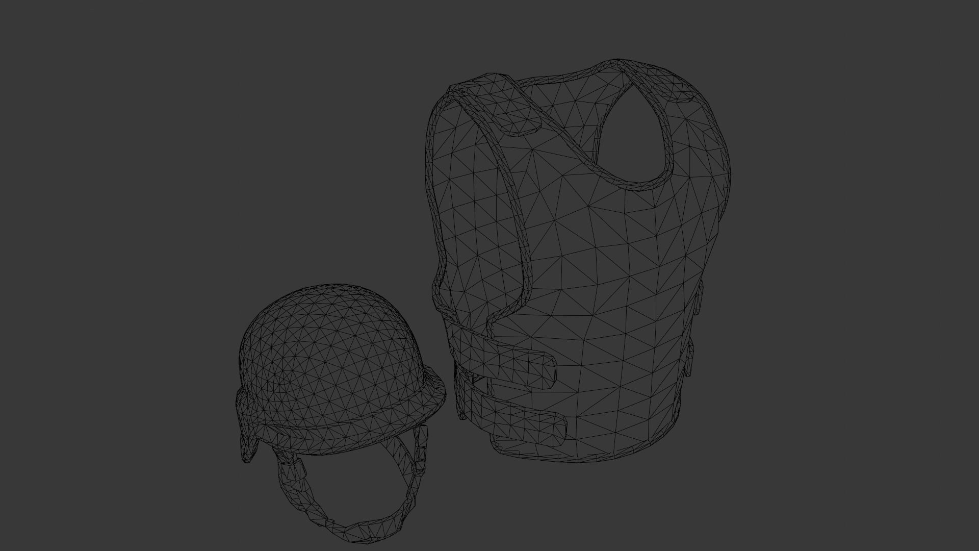  Armor Suit with Helmet 3D Model Low-poly 3D model_12