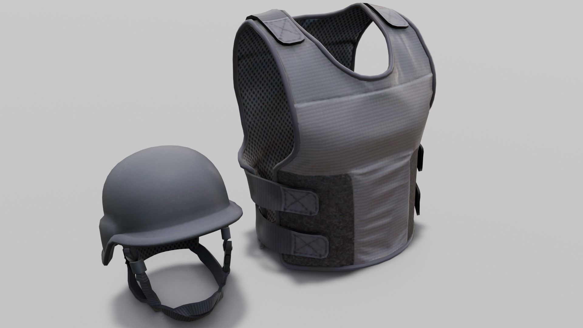  Armor Suit with Helmet 3D Model Low-poly 3D model_16