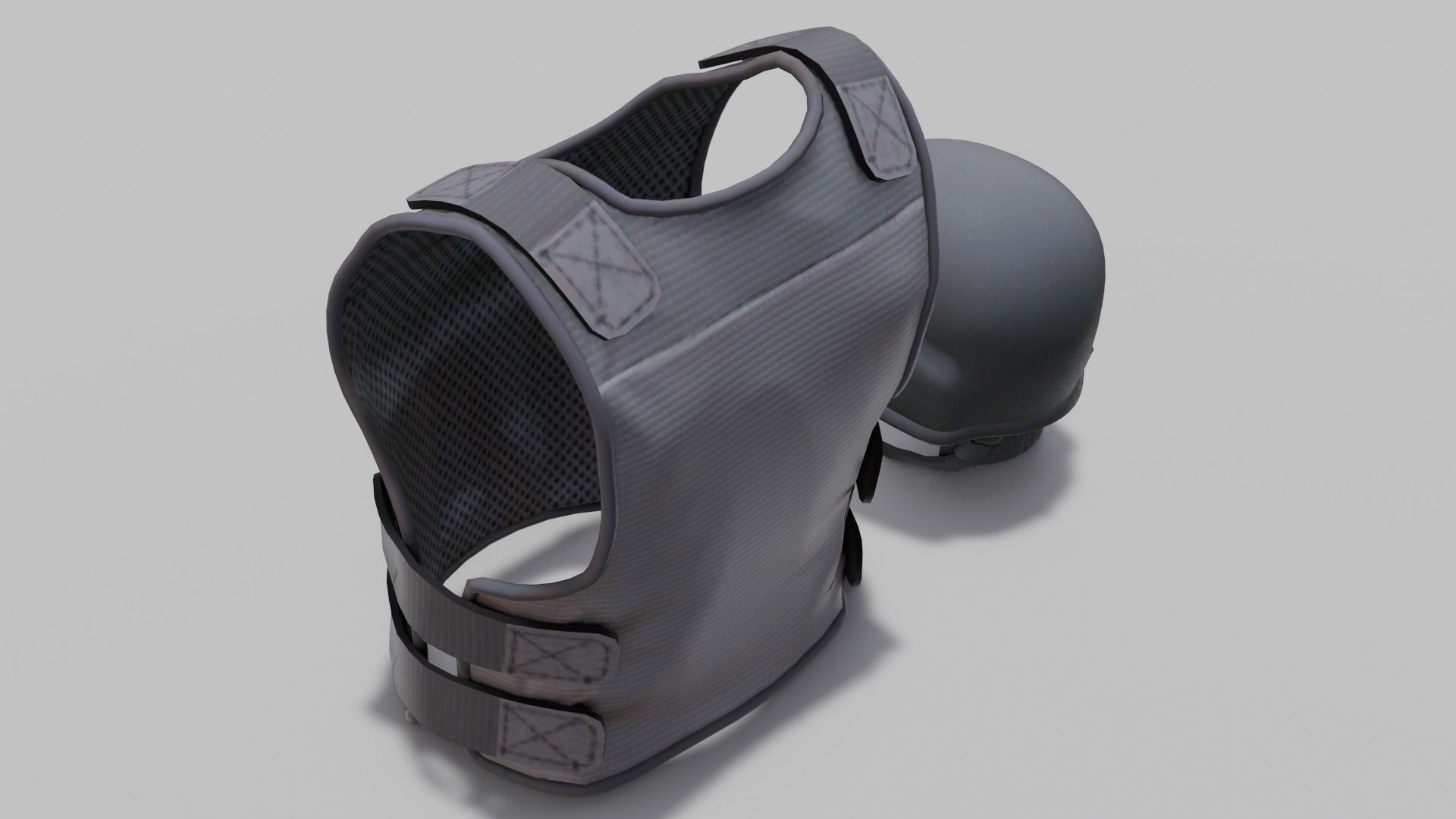  Armor Suit with Helmet 3D Model Low-poly 3D model_19