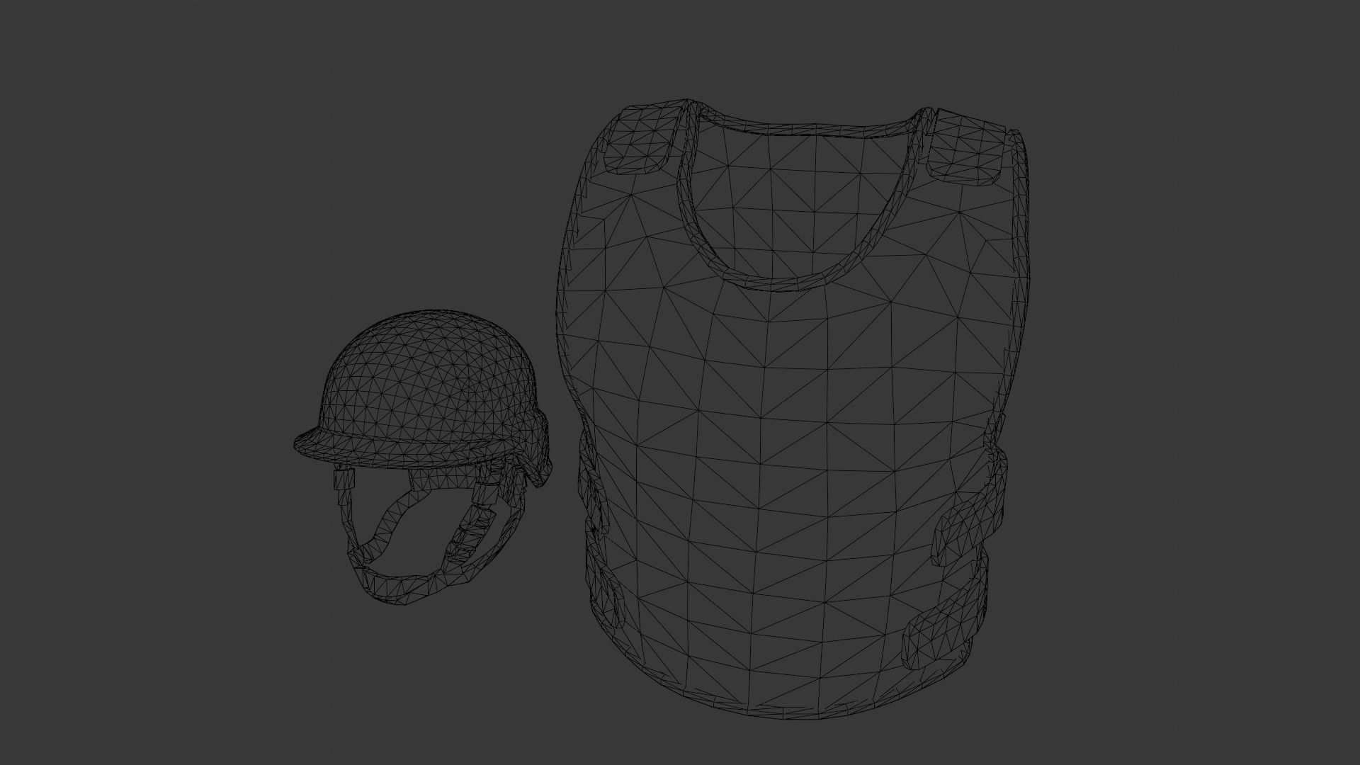  Armor Suit with Helmet 3D Model Low-poly 3D model_13