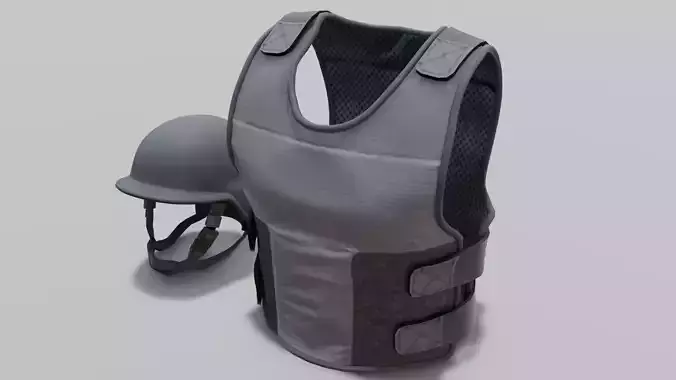  Armor Suit with Helmet 3D Model