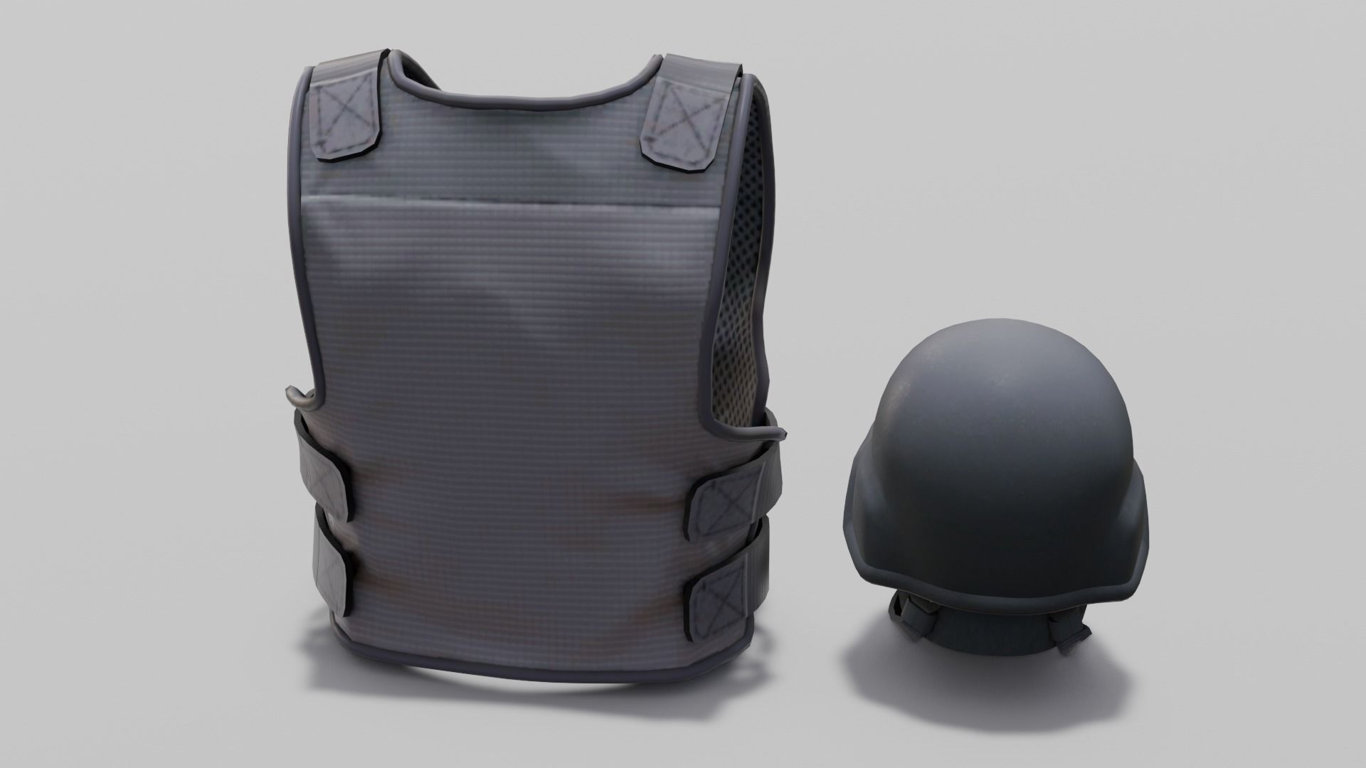  Armor Suit with Helmet 3D Model Low-poly 3D model_18