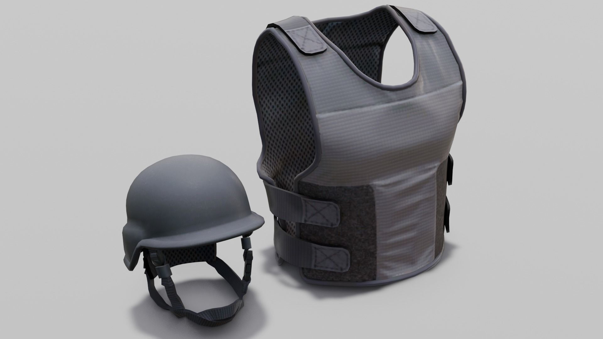  Armor Suit with Helmet 3D Model Low-poly 3D model_3