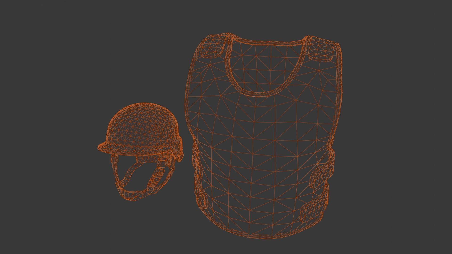  Armor Suit with Helmet 3D Model Low-poly 3D model_14
