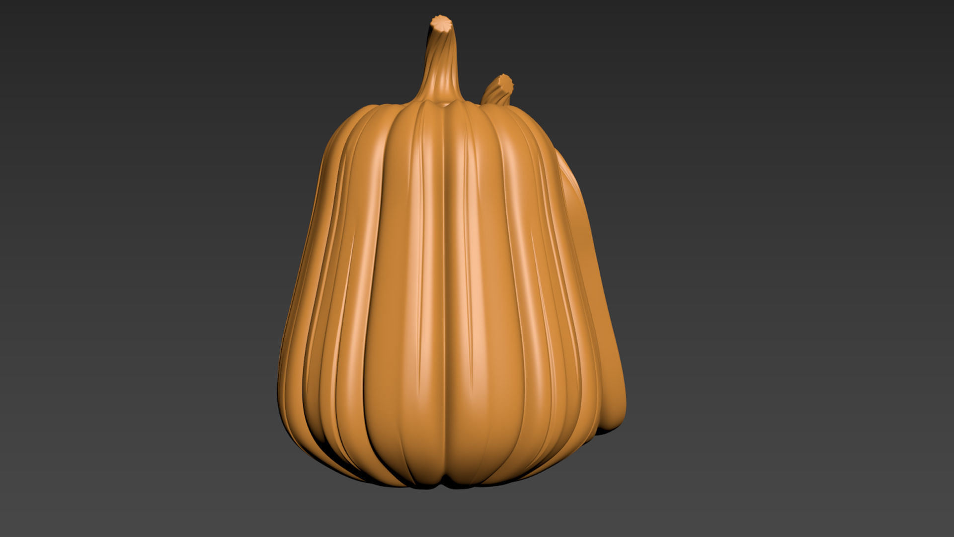Pumpkin Vegetable 3 Half of Pampkin 3D print model_12
