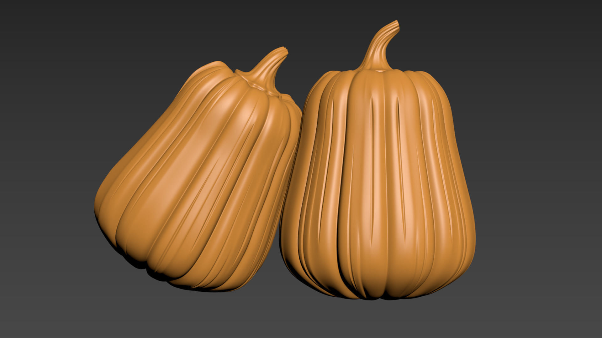 Pumpkin Vegetable 3 Half of Pampkin 3D print model_15