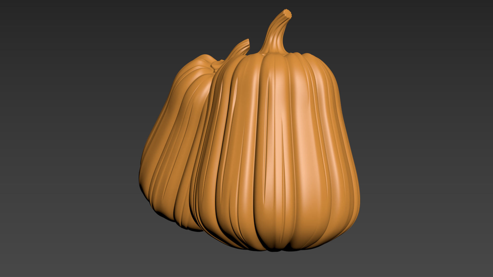 Pumpkin Vegetable 3 Half of Pampkin 3D print model_13