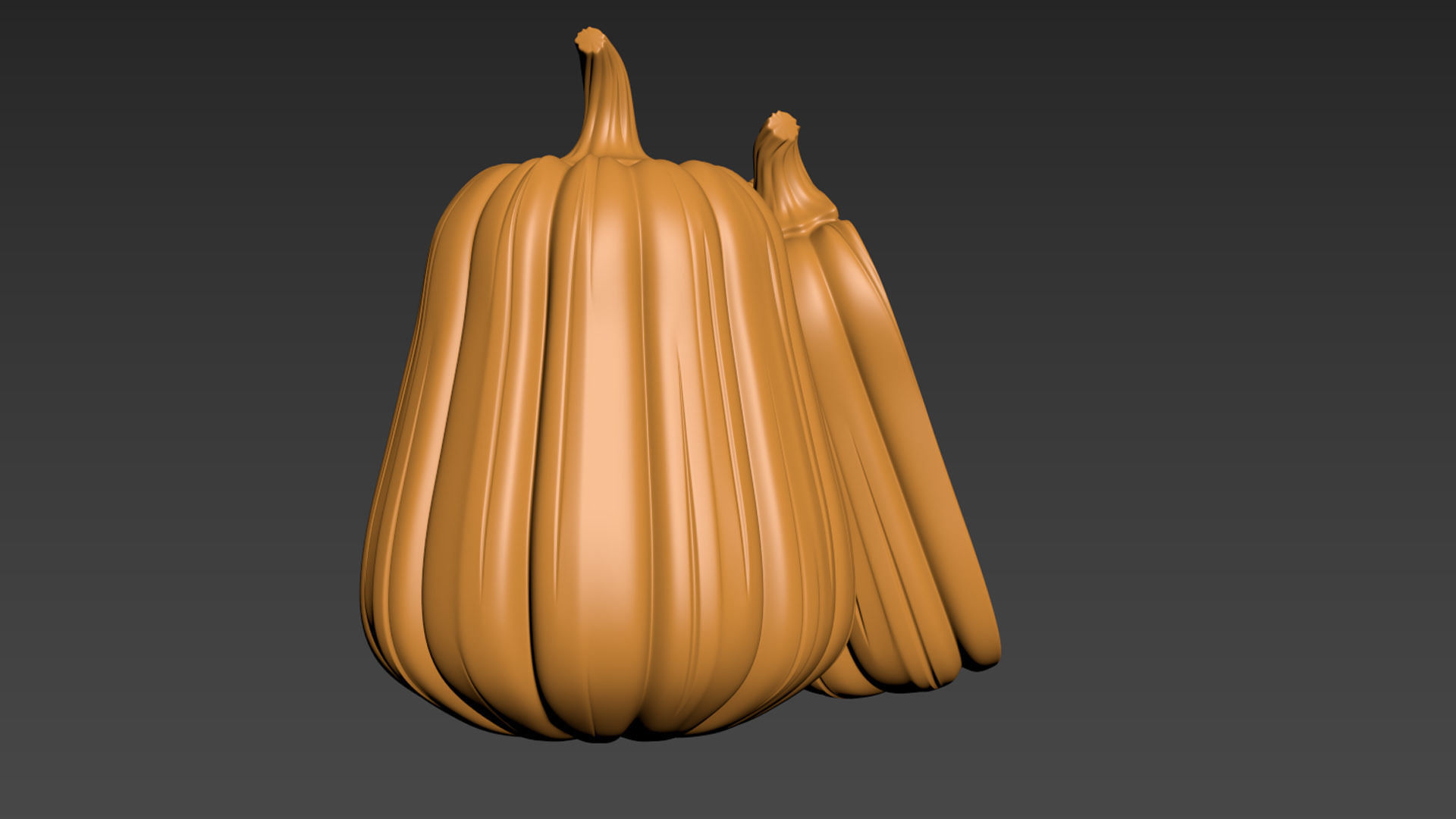Pumpkin Vegetable 3 Half of Pampkin 3D print model_11