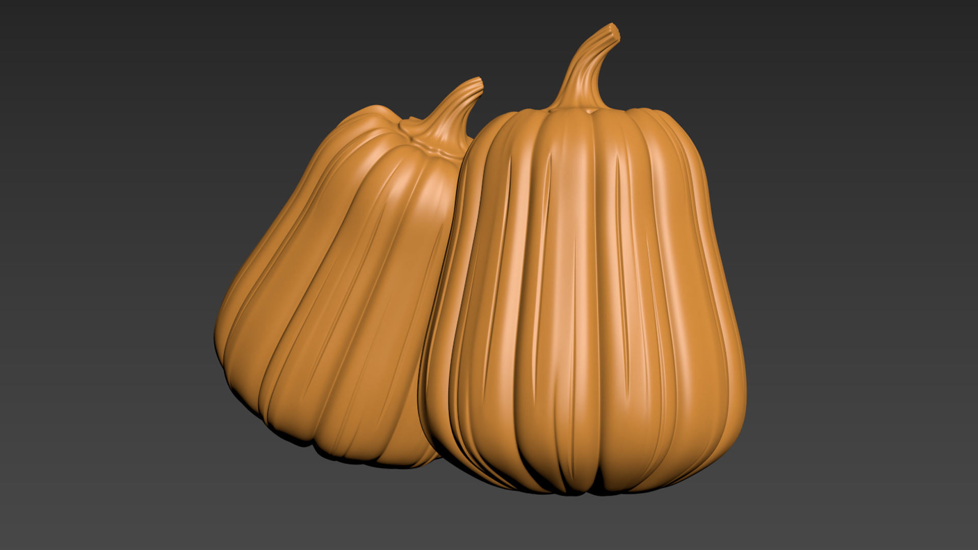 Pumpkin Vegetable 3 Half of Pampkin 3D print model_14