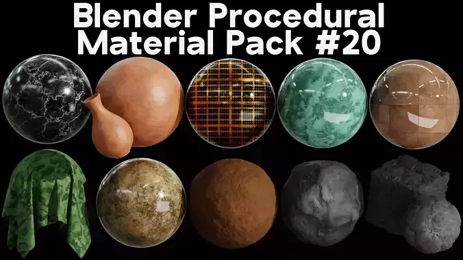 Blender Procedural Material Pack 20