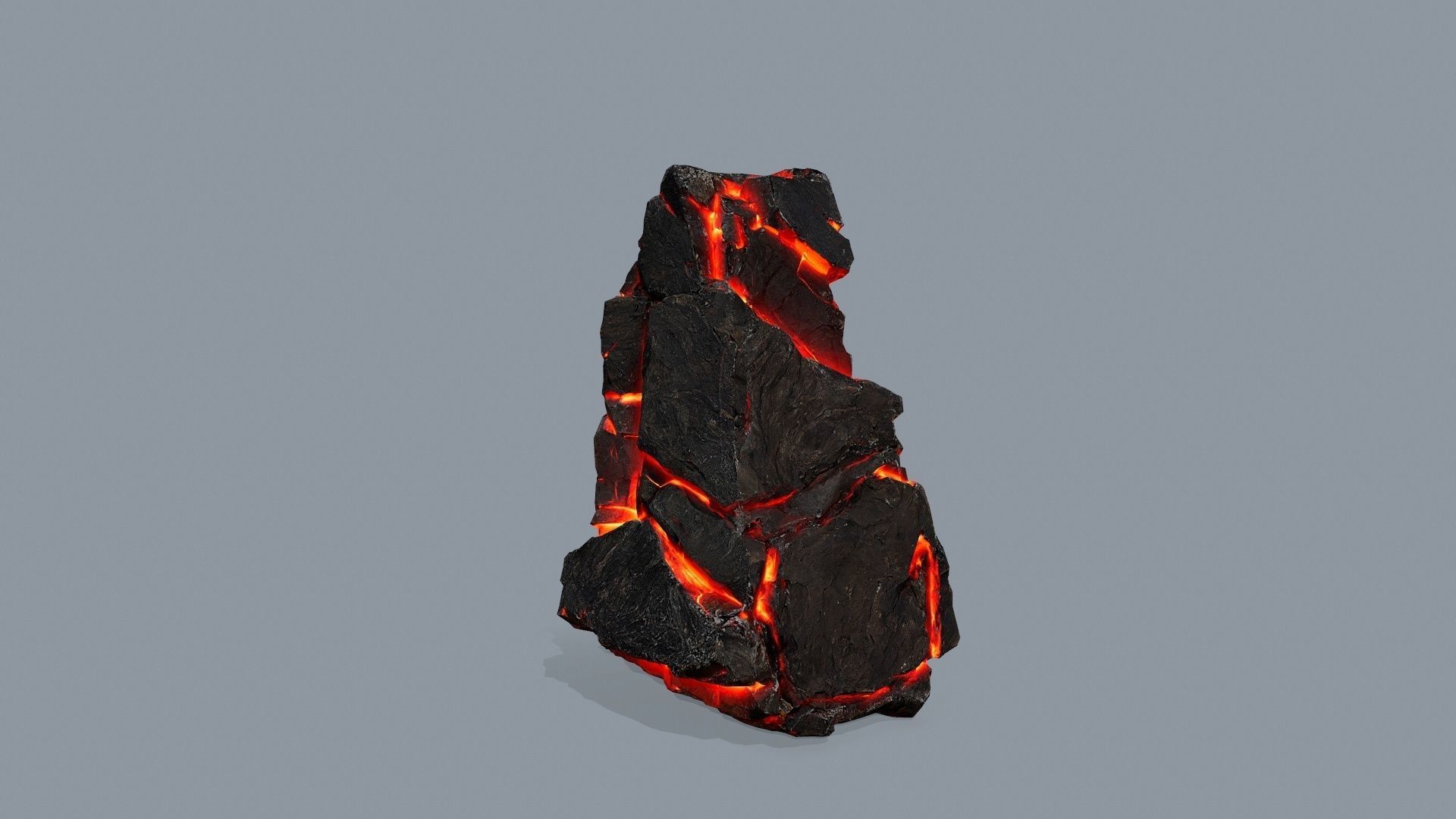 lava rocks Low-poly 3D model_7