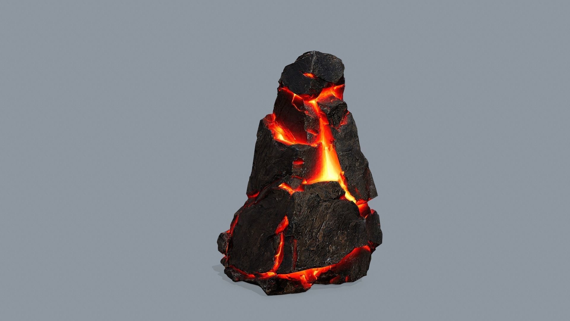 lava rocks Low-poly 3D model_5