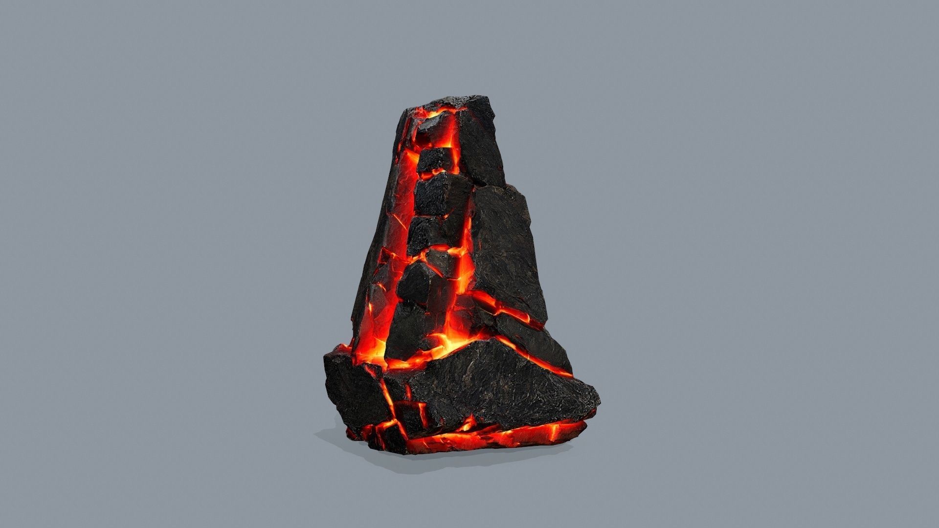 lava rocks Low-poly 3D model_9