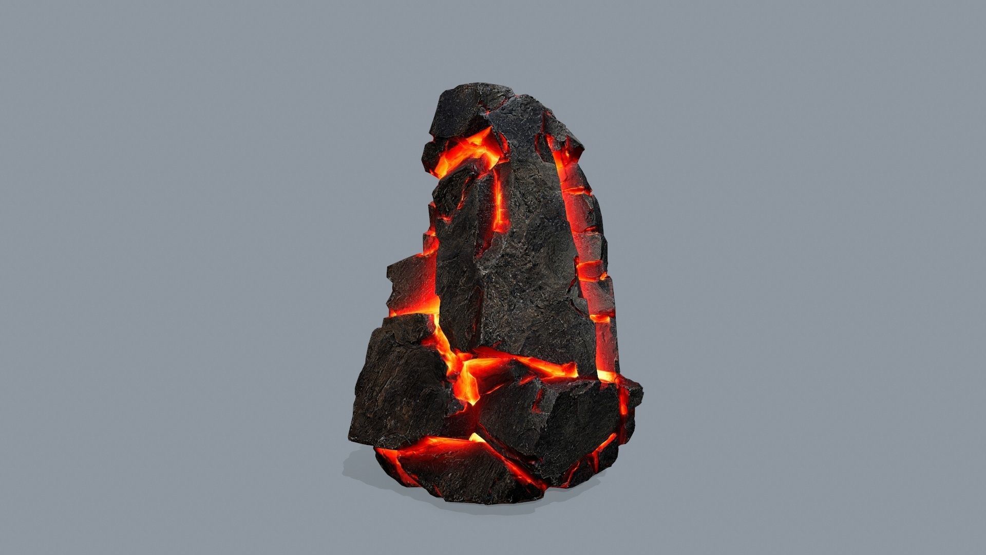 lava rocks Low-poly 3D model_3