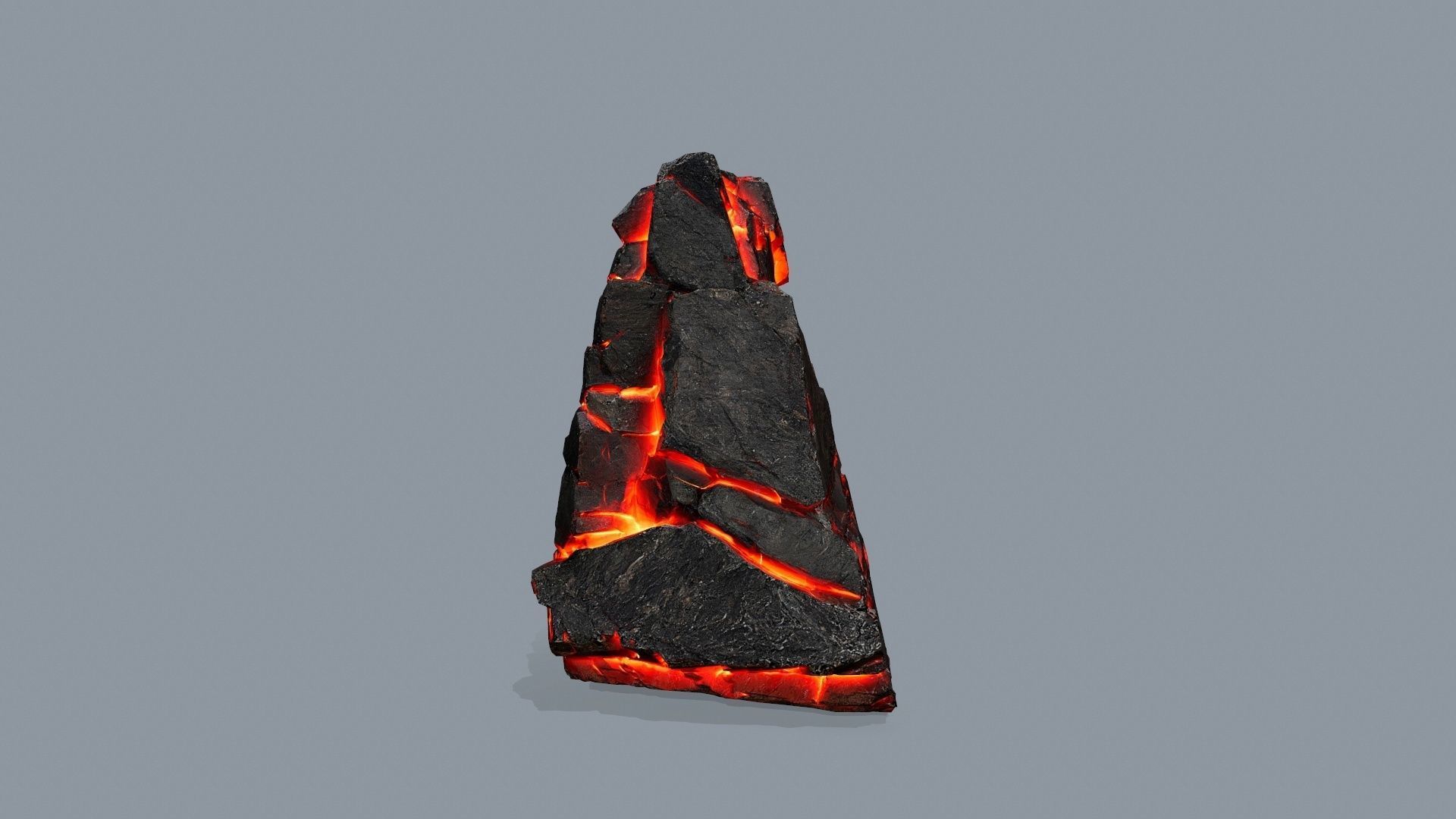 lava rocks Low-poly 3D model_8