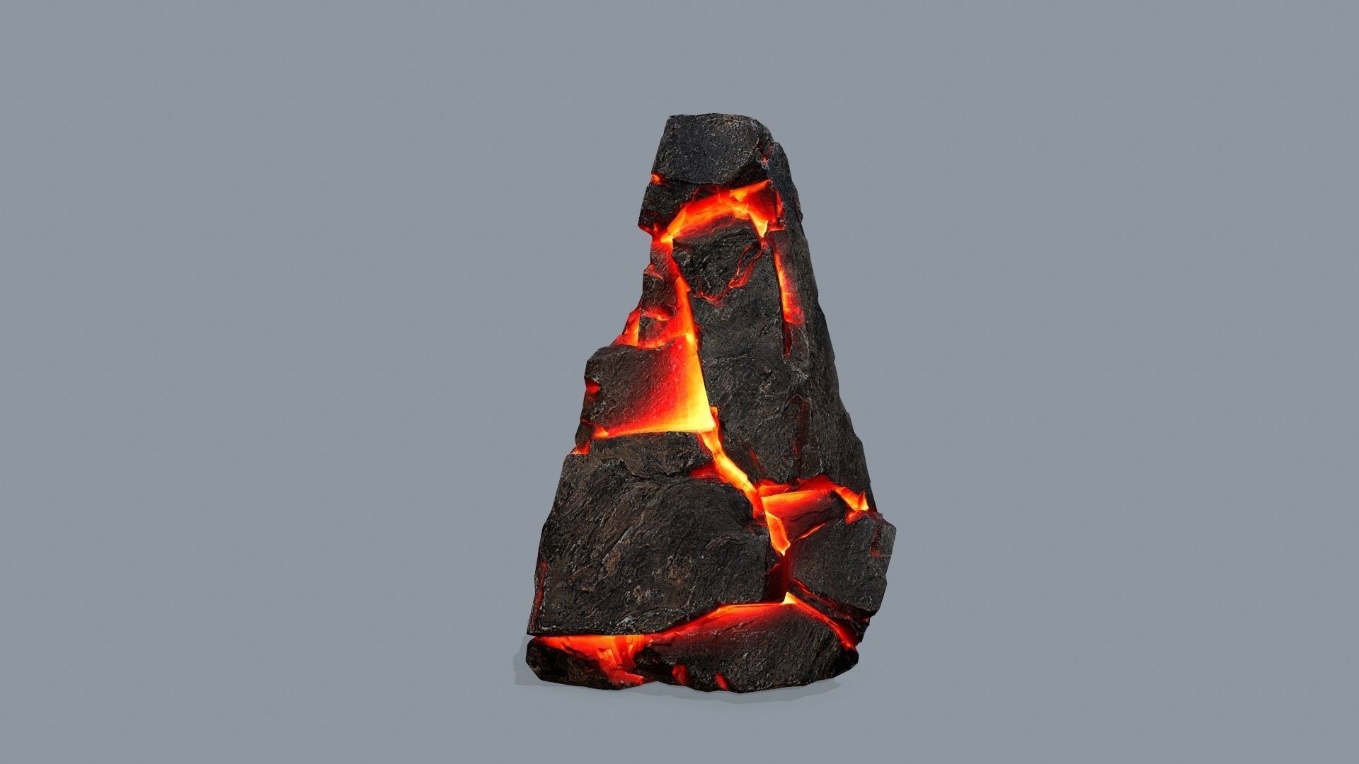 lava rocks Low-poly 3D model_4